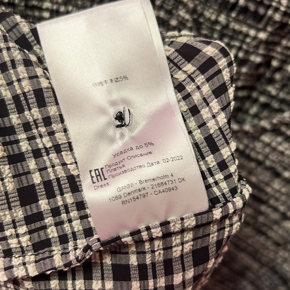 GANNI Stretch Seersucker Smocked Maxi Dress - Picture 11 of 11